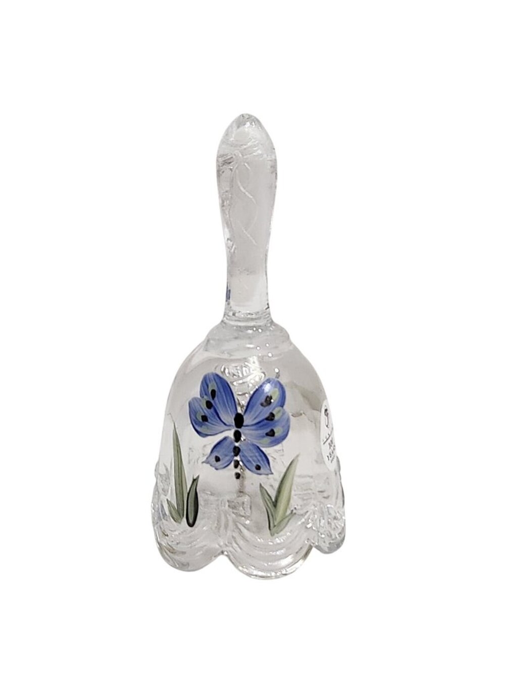 Vintage 100 year Aniversary Fenton Hand Painted Butterfly Small Bell Signed
